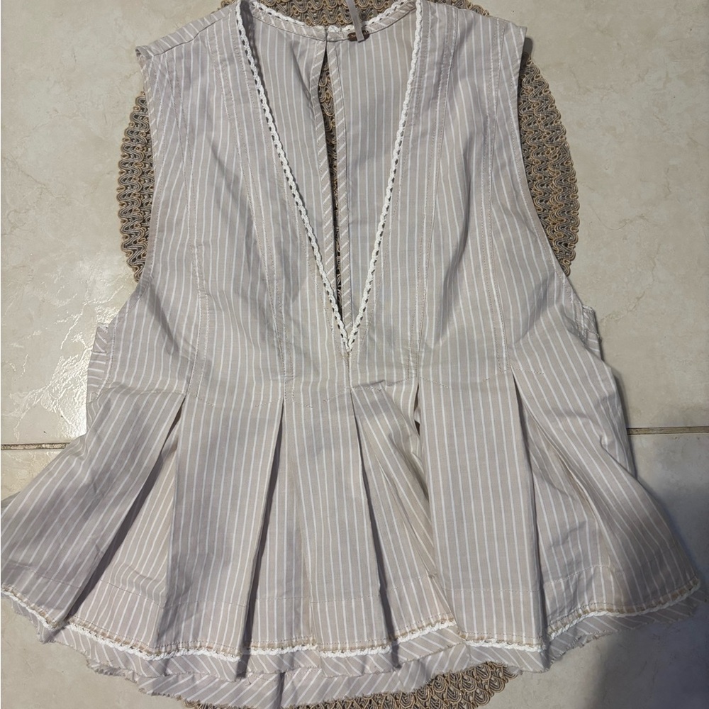 Free People Striped Sleeveless Top